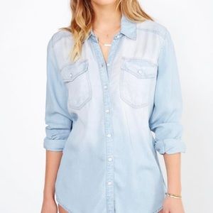 Urban Outfitters Drapey Chambray Button-Down Shirt